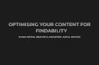 Optimising Your Content for Findability