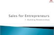 Sales for Entrepreneur- Building Relationships