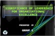 20047424 Significance of Leadership in Organisational Excellence