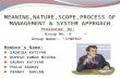 Meaning Nature Scope Levels of Management