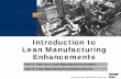 Introduction to Lean Manufacturing SAP