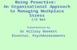 Organisational Stress Management