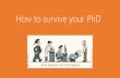 How to Make It Through a PhD