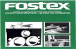 Fostex - Piani Di Costruzione Dei Diffusori Acustici Professionali & Crossover