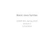 Comp401sp14lec02Basic Java Syntax