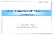 Safety Assurance of Skin Care Cosmetics-masato Hatao Ph.d.-shiseido Research Center