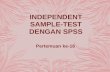 Pertemuan Ke-16 Independent Sample Test Dengan Spss
