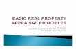 Real Property Appraisal Principles