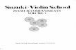 Suzuki Violin School Piano Accompaniments Volume 3