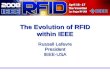 The Evolution of RFID within IEEE Russell Lefevre President IEEE-USA.