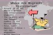 Where Are Migrants Distributed? Around 3% of the world’s people are international migrants. The country with the largest number is the United States. Asia,