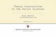 Theory Construction in the Social Sciences Alan Dennis ardennis@indiana.edu November, 2011.