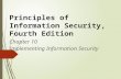 Principles of Information Security, Fourth Edition Chapter 10 Implementing Information Security.