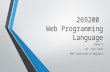 269200 Web Programming Language Week 6 Dr. Ken Cosh PHP Functions & Objects.