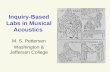 Inquiry-Based Labs in Musical Acoustics M. S. Pettersen Washington & Jefferson College.