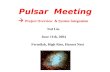 Project Overview & System Integration Ted Liu June 11th, 2004 Fermilab, High Rise, Hornet Nest Pulsar Meeting.