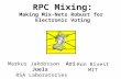 RPC Mixing: Making Mix-Nets Robust for Electronic Voting Ron Rivest MIT Markus Jakobsson Ari Juels RSA Laboratories.