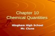Chapter 10 Chemical Quantities Hingham High School Mr. Clune.