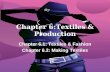 Chapter 6:Textiles & Production Chapter 6.1: Textiles & Fashion Chapter 6.2: Making Textiles.