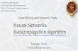 Neural Networks: Backpropagation algorithm Data Mining and Semantic Web University of Belgrade School of Electrical Engineering Chair of Computer Engineering.