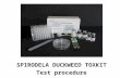 SPIRODELA DUCKWEED TOXKIT Test procedure. PREPARATION OF DUCKWEED GROWTH AND TEST DILUTION MEDIUM - VOLUMETRIC FLASK (500 ml) - VIALS WITH CONCENTRATED.