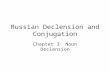 Russian Declension and Conjugation Chapter 3: Noun Declension.