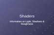 Shaders Information on Light, Shadows & Roughness.