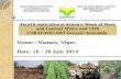 Fourth Agricultural Science Week of West and Central Africa and 11th CORAF/WECARD General Assembly Venue : Niamey, Niger Date: 16 – 20 Juin 2014.