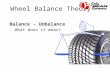1 Wheel Balance Theory Balance - Unbalance What does it mean?