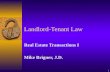 1 Landlord-Tenant Law Real Estate Transactions I Mike Brigner, J.D.