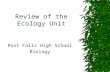 Review of the Ecology Unit Post Falls High School Biology.