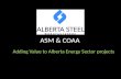ASM & COAA Adding Value to Alberta Energy Sector projects.