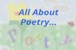 All About Poetry… Keep a Poem in Your Pocket Keep a poem in your pocket And a picture in your head And you’ll never feel lonely At night when you’re.