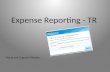 Expense Reporting - TR Travel and Expense Module.