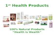 1 st Health Products 100% Natural Products “Health is Wealth”