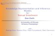 1 Knowledge Representation and Inference Models for Textual Entailment Dan Roth University of Illinois Urbana-Champaign with Rodrigo Braz, Roxana Girju,