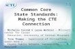 Common Core State Standards: Making the CTE Connection Michelle Conrad Larae Watkins Michelle Conrad & Larae Watkins - Missouri Center for Career Education,