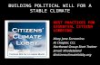 BUILDING POLITICAL WILL FOR A STABLE CLIMATE BEST PRACTICES FOR ESSENTIAL CITIZEN LOBBYING Mary Jane Sorrentino RI Chapter, CCL Northeast Group Start Trainer.