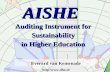 Durham, july 5Everard van Kemenade AISHE Auditing Instrument for Sustainability in Higher Education Everard van Kemenade http//.