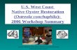 U.S. West Coast Native Oyster Restoration (Ostreola conchaphila): 2006 Workshop Summary Summer Morlock, Polly Hicks, Natalie Cosentino-Manning NOAA Restoration.