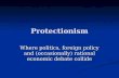 Protectionism Where politics, foreign policy and (occasionally) rational economic debate collide.