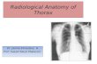 Radiological Anatomy of Thorax Dr. Jamila Elmedany & Prof. Saeed Abuel Makarem.