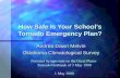 How Safe Is Your School’s Tornado Emergency Plan? Andrea Dawn Melvin Oklahoma Climatological Survey National Symposium on the Great Plains Tornado Outbreak.