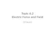 Topic 6.2 Electric Force and Field (3 hours). Electric Charge There are two types of electric charge, positive charge and negative charge. It was not.