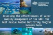 Assessing the effectiveness of water quality management of the GBR: The Reef Rescue Marine Monitoring Program Katherine Martin (GBRMPA)