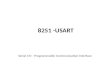 8251 -USART Serial I/O - Programmable Communication Interface.