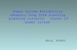 Power System Reliability: adequacy-long term planning, planning criteria, states of power system ERLDC, POSOCO.