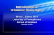 Introduction to Traumatic Brain Injury Brian L. Edlow, MS4 University of Pennsylvania School of Medicine December 4, 2006 Brian L. Edlow, MS4 University.