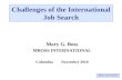 MBoss International Challenges of the International Job Search Mary G. Boss MBOSS INTERNATIONAL Columbia November 2010.