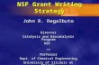 John R. Regalbuto Director Catalysis and Biocatalysis Program NSF and Professor Dept. of Chemical Engineering University of Illinois at Chicago NSF Grant.